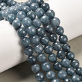 Malaysian Natural Jade — Faceted Beads 8mm | Cadet Blue | Strand ~37 cm