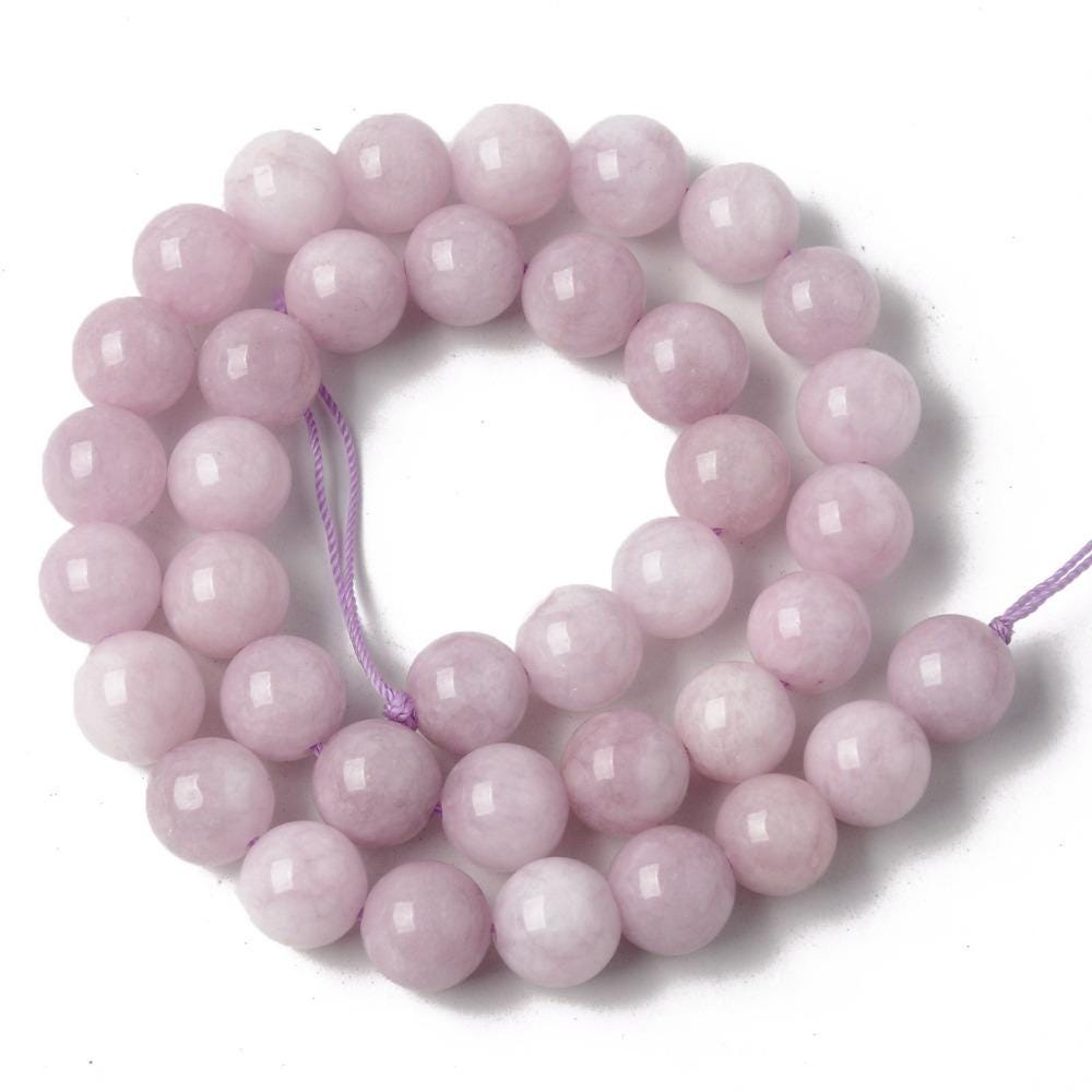 Natural Quartz — Round Beads 10mm | Apatite and Kunzite | Strand ~38 cm
