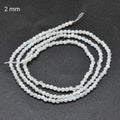Natural Rainbow Moonstone — Faceted Beads 2/3/4mm | Strand ~39 cm