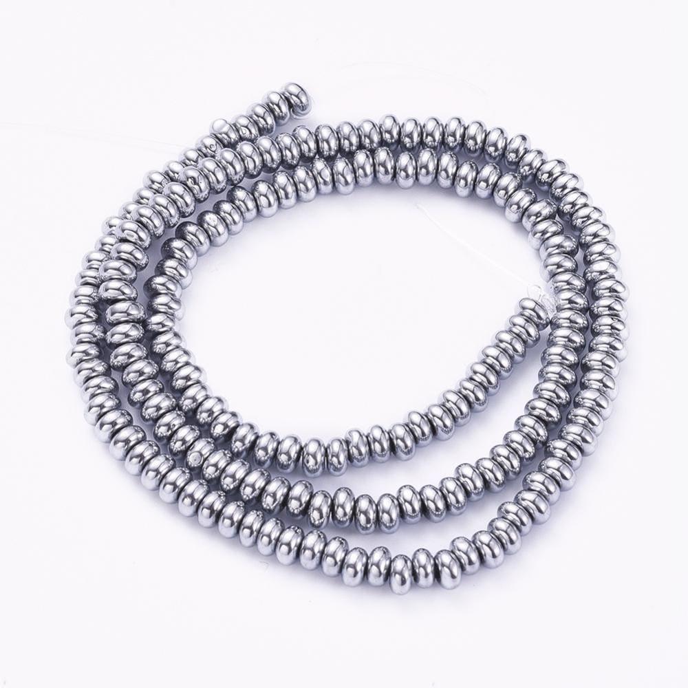 Hematite — Rondelle 4x2mm | Dark Gold, Light Gold, Rose Gold, Golden, Platinum, Silver | Strand ~40 cm