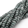 Malaysian Natural Jade — Faceted Rondelles 4x2mm | Lime Grey | Strand ~36 cm