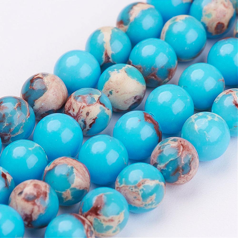 Natural Imperial Jasper — Round Beads 6/8mm | Strand ~38 cm