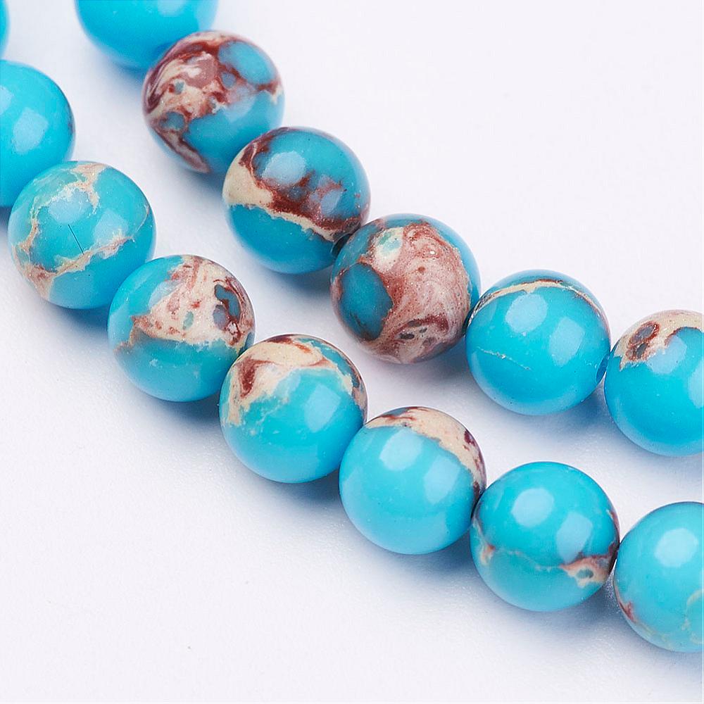 Natural Imperial Jasper — Round Beads 6/8mm | Strand ~38 cm