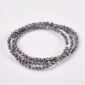 Hematite — Faceted Platinum Beads 2/3/4mm | Strand ~40 cm
