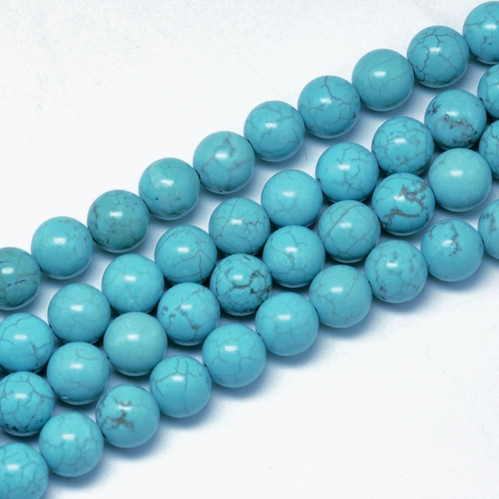 Turquoise (Pasta) — Round Beads 8.5mm | Strand ~38 cm