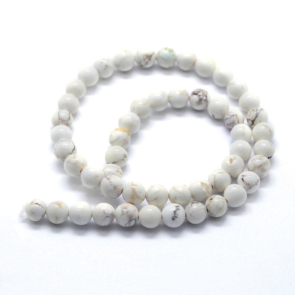 Natural Magnesite — Round Beads 4/6/8/10/12mm | Strand ~38 cm