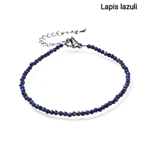 Braccialetti di Pietre Naturali Sfaccettate — 2mm | 18,5 cm