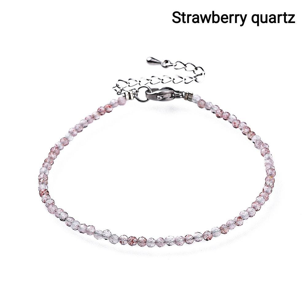 Braccialetti di Pietre Naturali Sfaccettate — 2mm | 18,5 cm