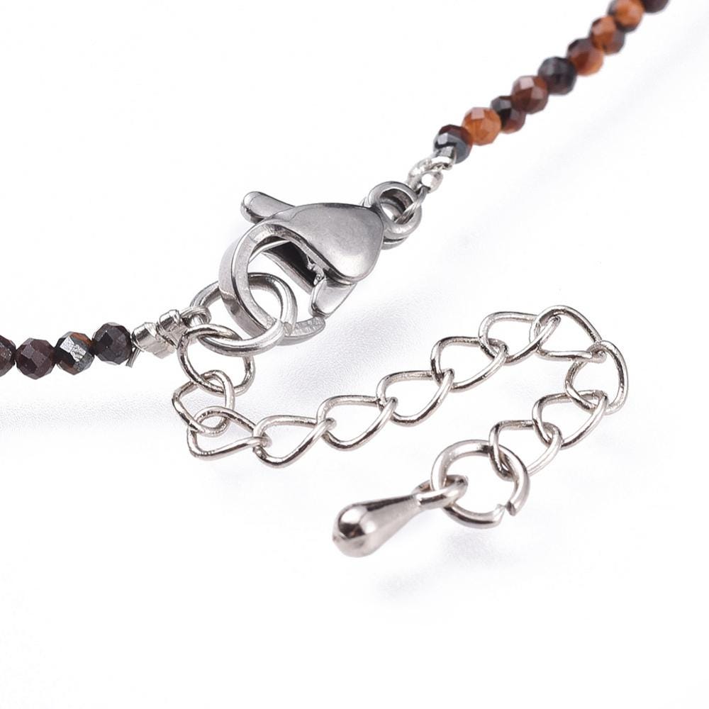 Braccialetti di Pietre Naturali Sfaccettate — 2mm | 18,5 cm