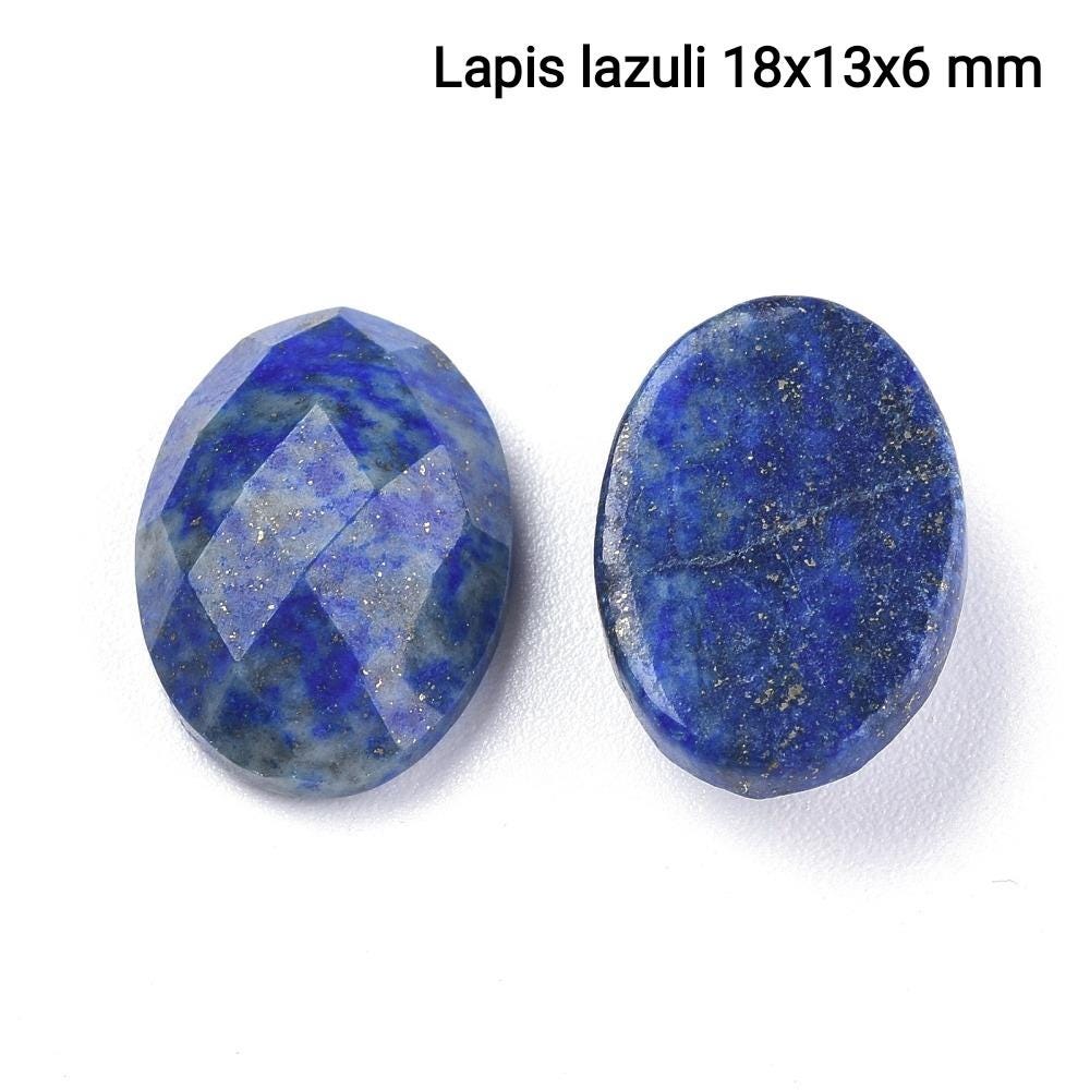 Cabochon sfaccettati 18x13x6 mm. - Lapislazzuli, Ametista, Quarzo Rosa