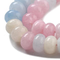 Natural White Jade — Rondelle 8x5mm | Light Multicolor | Strand ~39 cm