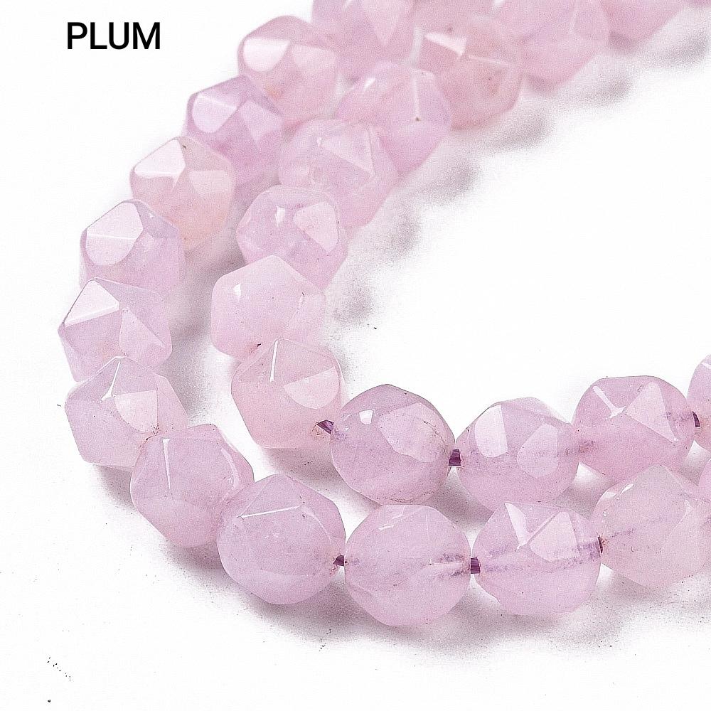 Quartz — Faceted Beads 8mm | Marine Blue, Steel Blue, Plum, Sandy Brown, Yellow Green