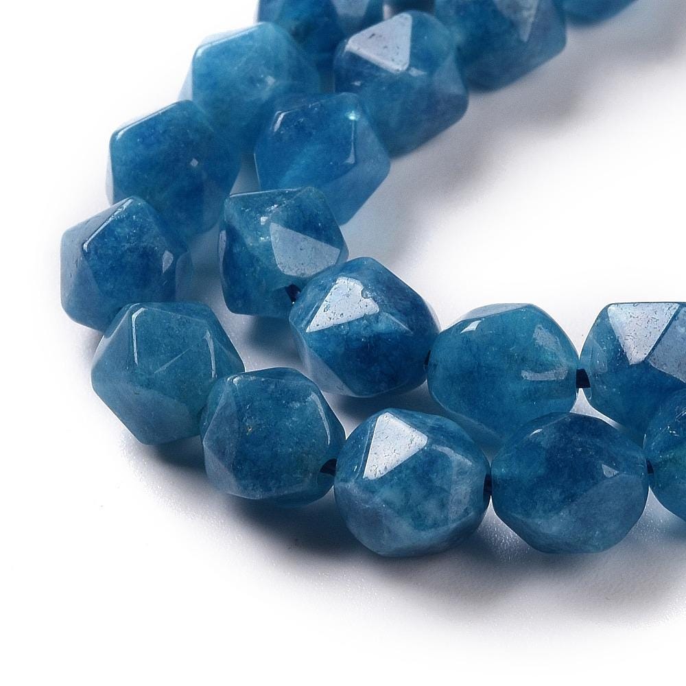 Quartz — Faceted Beads 8mm | Marine Blue, Steel Blue, Plum, Sandy Brown, Yellow Green