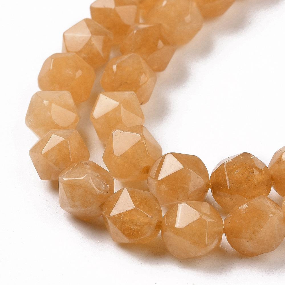 Quartz — Faceted Beads 8mm | Marine Blue, Steel Blue, Plum, Sandy Brown, Yellow Green