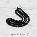 Natural Spinel — Faceted Beads 2/3/4mm | Black | Strand ~38/40 cm