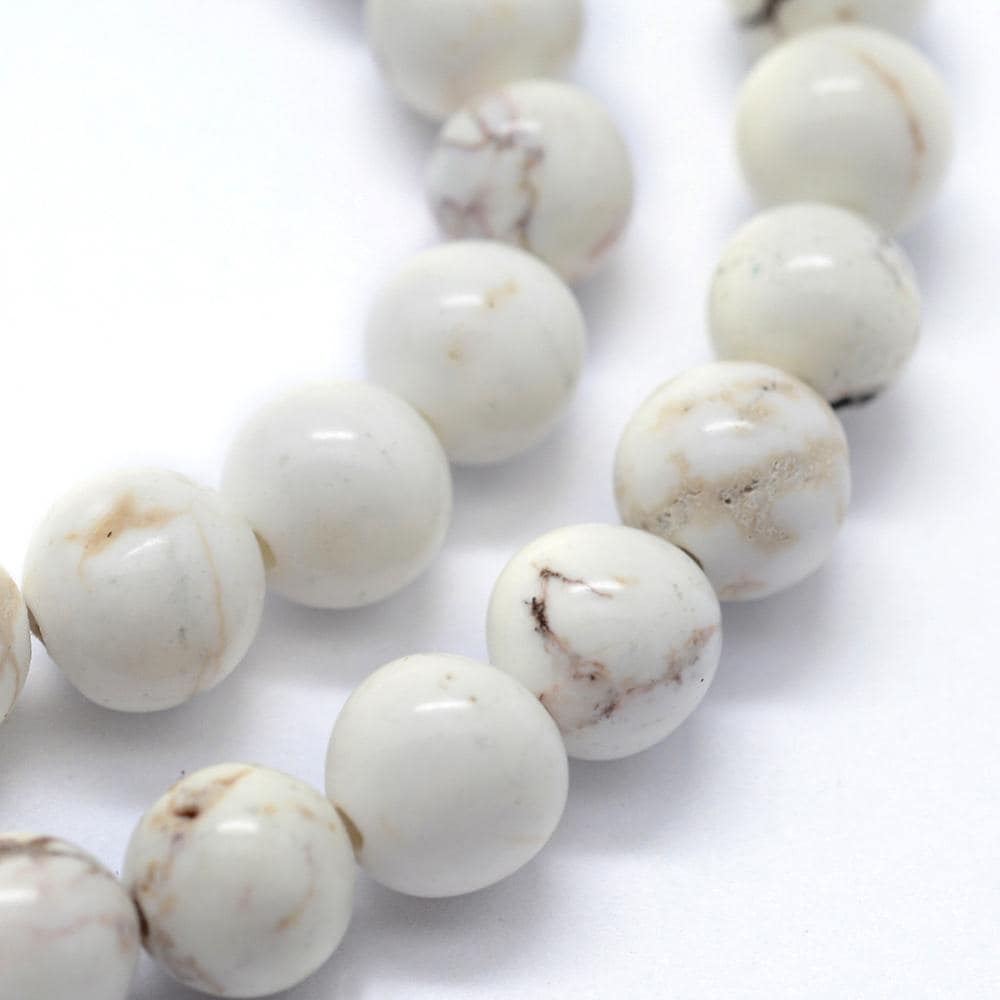 Natural Magnesite — Round Beads 4/6/8/10/12mm | Strand ~38 cm