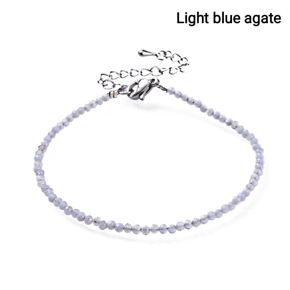 Braccialetti di Pietre Naturali Sfaccettate — 2mm | 18,5 cm