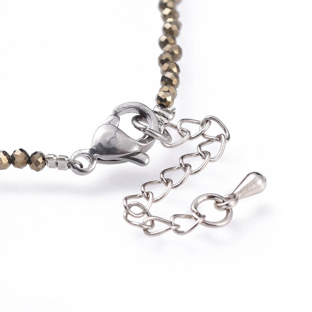 Faceted Natural Stone Necklaces — 2mm | 40 cm