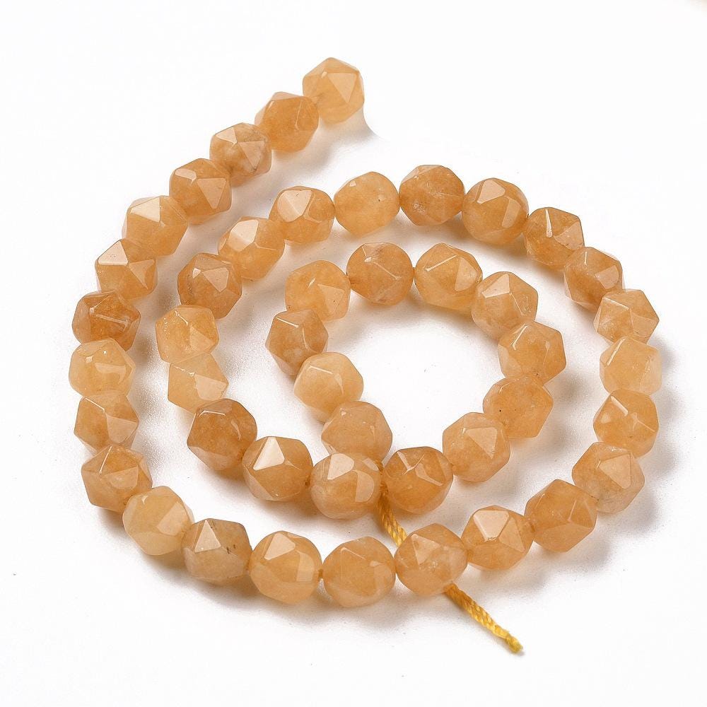 Quartz — Faceted Beads 8mm | Marine Blue, Steel Blue, Plum, Sandy Brown, Yellow Green