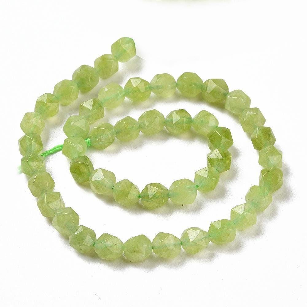Quartz — Faceted Beads 8mm | Marine Blue, Steel Blue, Plum, Sandy Brown, Yellow Green
