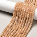 Malay Natural Jade — Faceted Rondelles 4x2mm | Orange | Strand ~36 cm