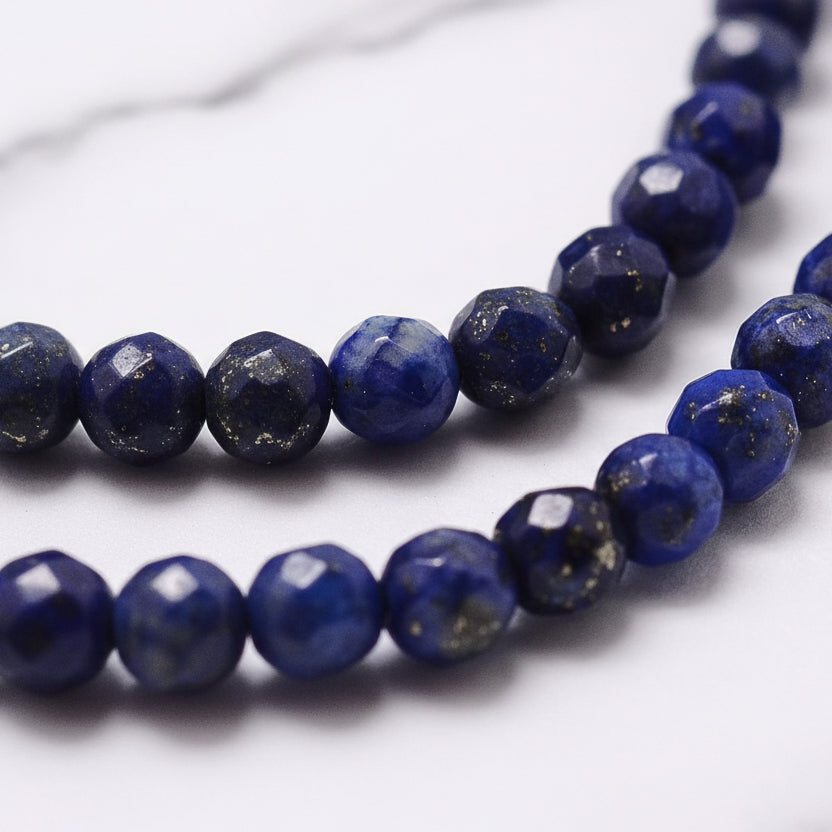 Natural Lapis Lazuli — Faceted Beads 2/3/4mm | Strand ~38 cm