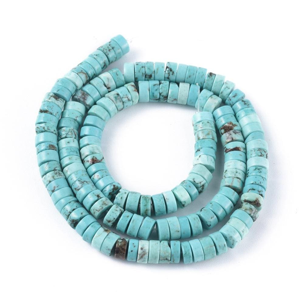 Natural Magnesite — Turquoise Rondelle 6x3 / 8x3mm | Strand ~39 cm