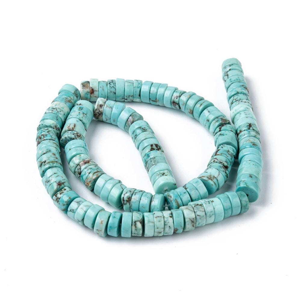 Natural Magnesite — Turquoise Rondelle 6x3 / 8x3mm | Strand ~39 cm