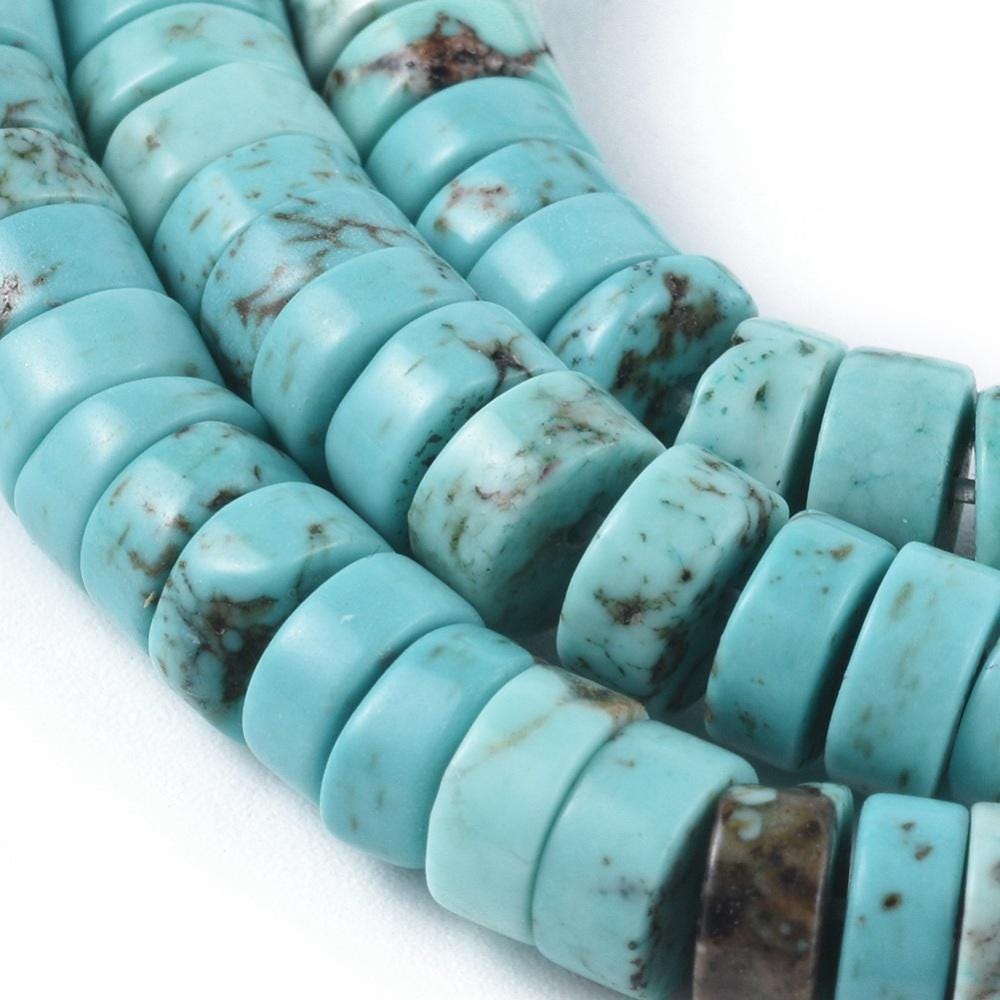 Natural Magnesite — Turquoise Rondelle 6x3 / 8x3mm | Strand ~39 cm