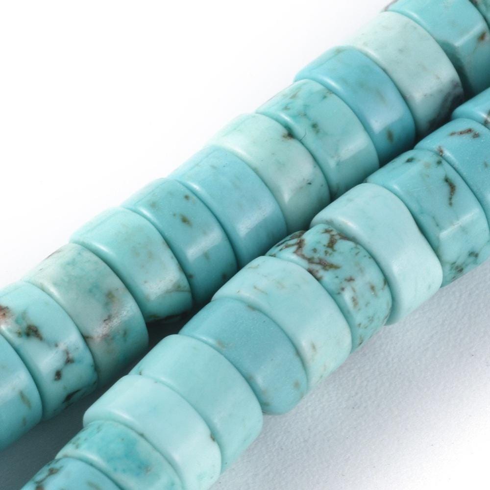 Natural Magnesite — Turquoise Rondelle 6x3 / 8x3mm | Strand ~39 cm