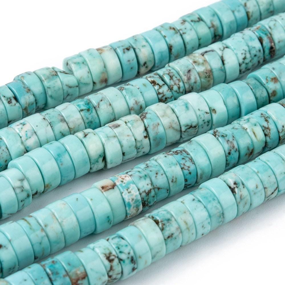 Natural Magnesite — Turquoise Rondelle 6x3 / 8x3mm | Strand ~39 cm