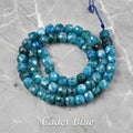 Natural Quartz — Faceted Cubes 6mm | Cadet Blue, Violet Red, Dark Salmon, Old Rose | Strand ~33 cm