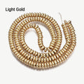 Hematite — Rondelle 4x2mm | Dark Gold, Light Gold, Rose Gold, Golden, Platinum, Silver | Strand ~40 cm