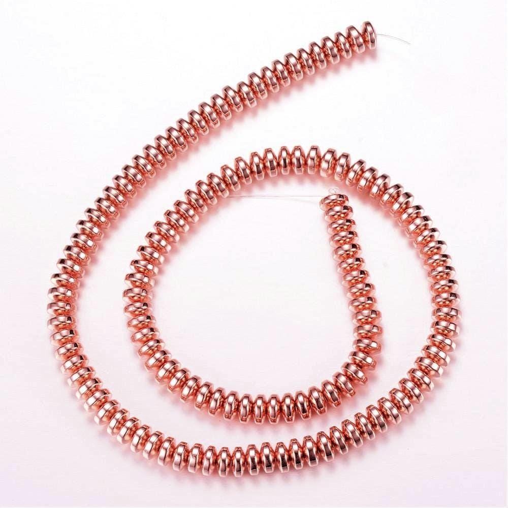 Hematite — Rondelle 4x2mm | Dark Gold, Light Gold, Rose Gold, Golden, Platinum, Silver | Strand ~40 cm