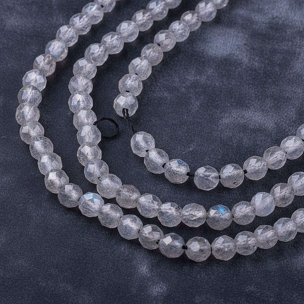 Labradorite - Faceted beads 2 - 3 - 3.5 - 4 mm - Strand 40 cm