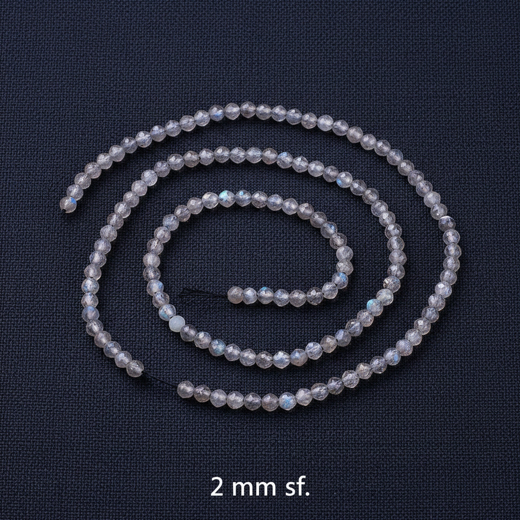 Labradorite - Faceted beads 2 - 3 - 3.5 - 4 mm - Strand 40 cm