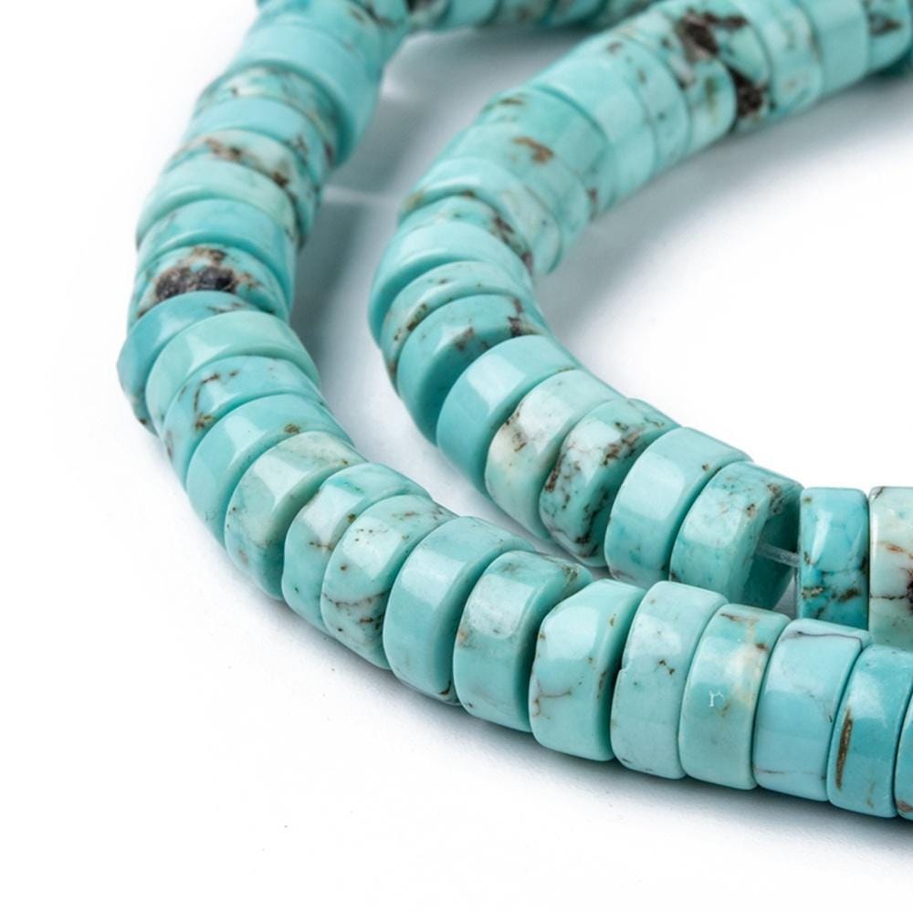 Natural Magnesite — Turquoise Rondelle 6x3 / 8x3mm | Strand ~39 cm