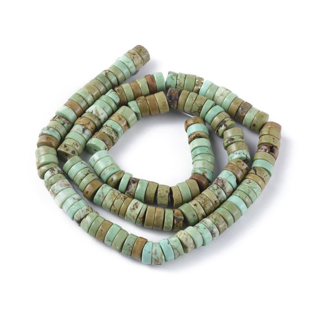Natural Magnesite — Sea Green Rondelles 6x3mm | Strand ~39 cm