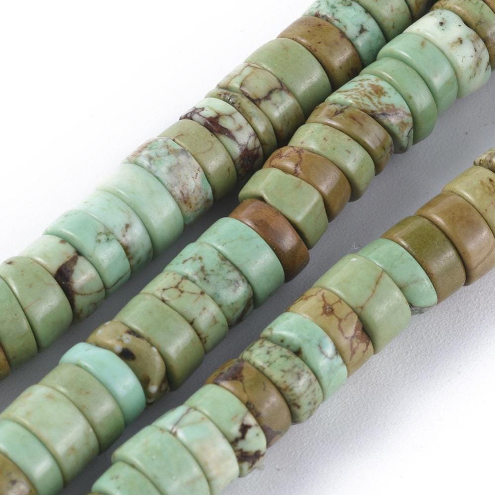 Natural Magnesite — Sea Green Rondelles 6x3mm | Strand ~39 cm