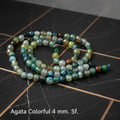 Natural Faceted Agate 4mm — Various Colors | Strand ~37 cm
