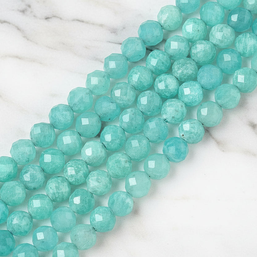 Natural Amazonite — Faceted Beads 4mm | Strand ~39 cm