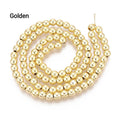 Hematite — Round Beads 2/3/4mm | Golden, Light Gold, Rose Gold, Light Rose Gold | Strand ~40 cm