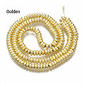 Ematite — Rondelle 4x2mm | Dark Gold, Light Gold, Rose Gold, Light Rose Gold, Golden, Platinum, Silver | Filo ~40 cm