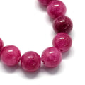 Natural Jade Camellia — Round Beads 6/8mm | Strand ~40 cm