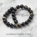 Natural Golden Obsidian — Round Beads 6/8/10mm | Strand ~18 cm