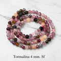 Natural Tourmaline — Faceted Beads 4mm | Strand ~39 cm