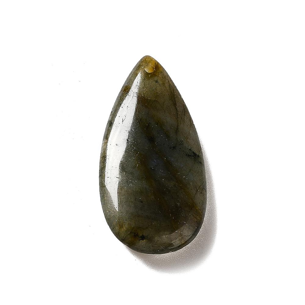 Natural Teardrop Pendants 40mm — Lapis Lazuli, Labradorite, Leopard Skin