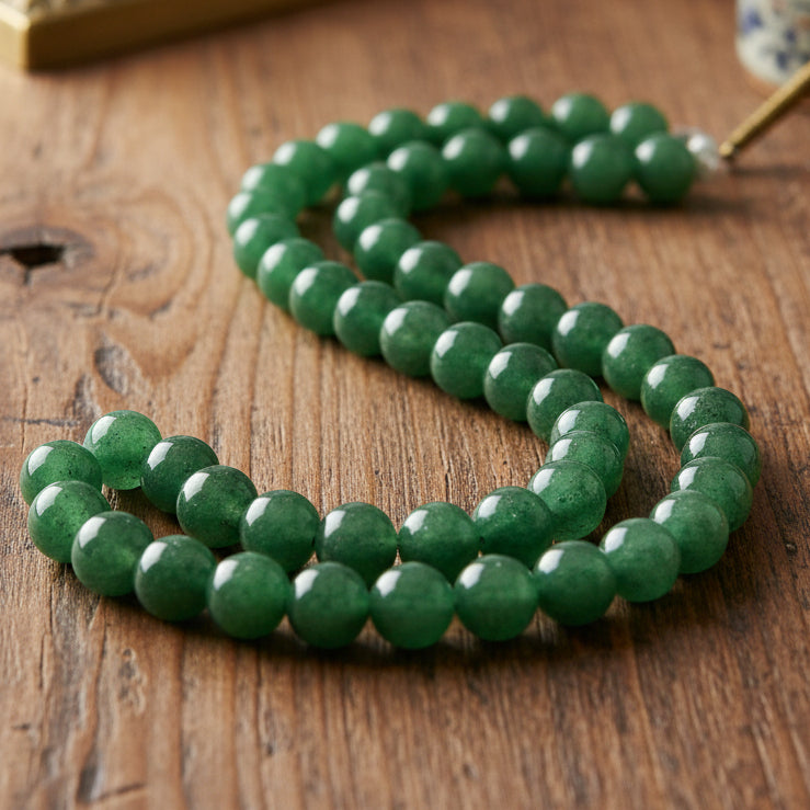 Natural Green Aventurine — Round Beads 8mm | Strand ~38 cm