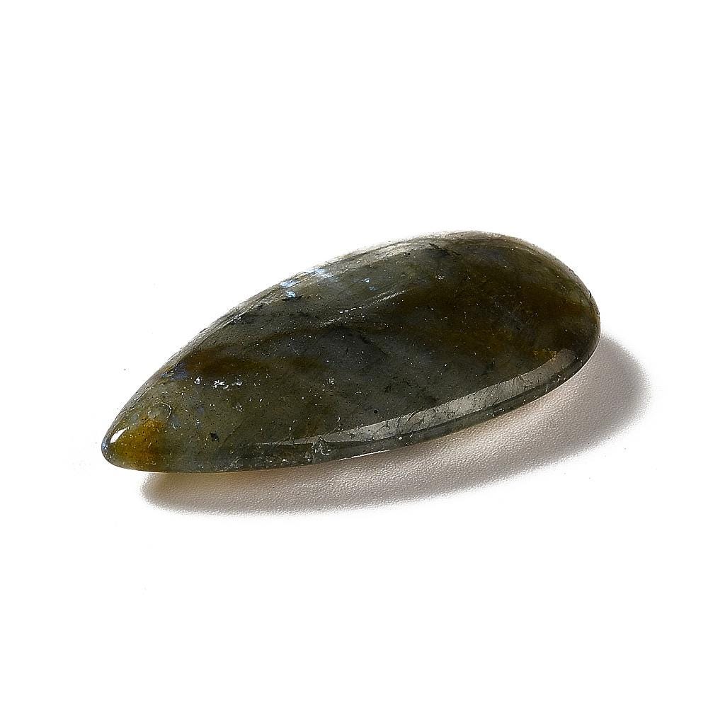Natural Teardrop Pendants 40mm — Lapis Lazuli, Labradorite, Leopard Skin