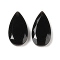Faceted Teardrop Pendants 25mm — Lapis Lazuli, Obsidian, Aventurine